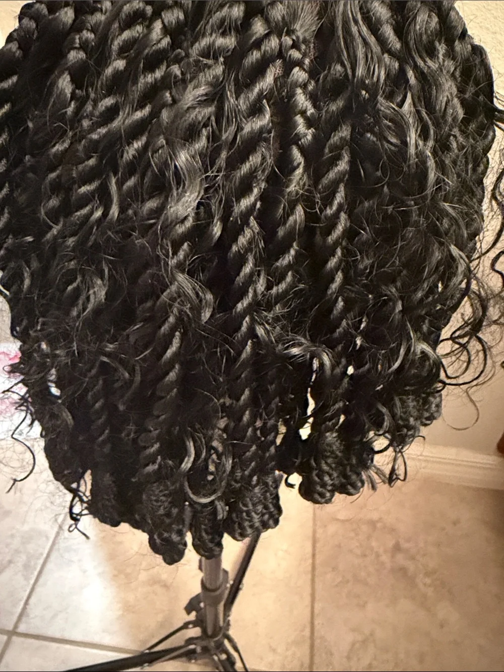 Black Braided Lace Front Wig Cap - Women Hair